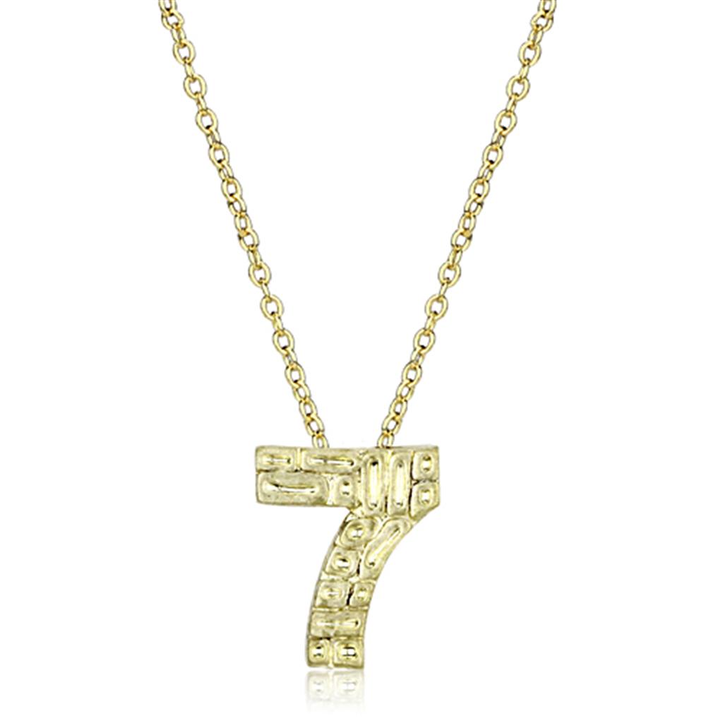 Flash Gold Brass Chain Pendant with Top Grade Crystal  in Clear