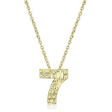 Flash Gold Brass Chain Pendant with Top Grade Crystal  in Clear