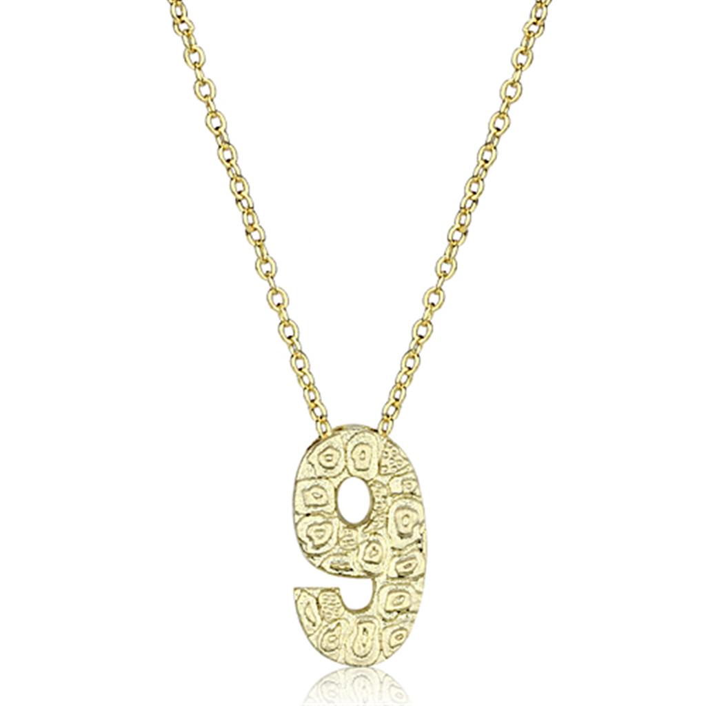 Flash Gold Brass Chain Pendant with Top Grade Crystal  in Clear