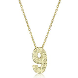 Flash Gold Brass Chain Pendant with Top Grade Crystal  in Clear