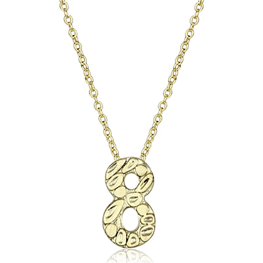 Flash Gold Brass Chain Pendant with Top Grade Crystal  in Clear