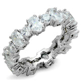 Rhodium Brass Ring with AAA Grade CZ  in Clear