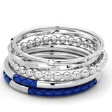 High polished (no plating) Stainless Steel Bangle with AAA Grade CZ  in Clear