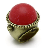 Antique Copper Brass Ring with Synthetic Synthetic Stone in Siam