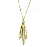 Gold & Brush Brass Chain Pendant with No Stone