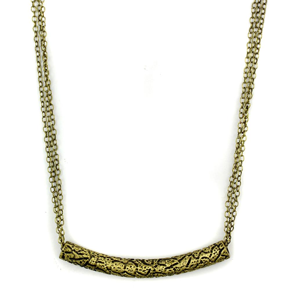 Antique Copper Brass Necklace with No Stone