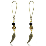 Antique Copper White Metal Earrings with Synthetic Synthetic Stone in Multi Color