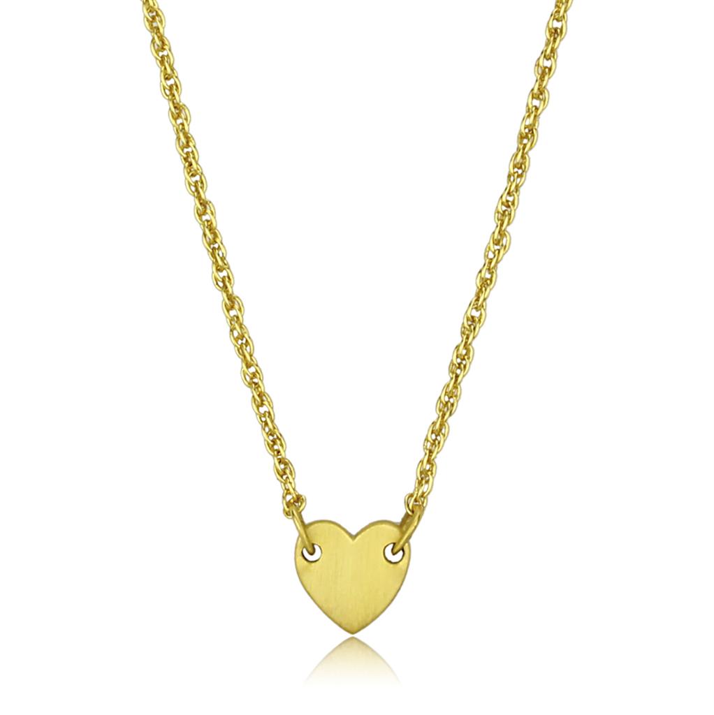 Gold & Brush Brass Chain Pendant with No Stone