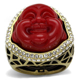 Antique Copper Brass Ring with Synthetic Synthetic Stone in Siam