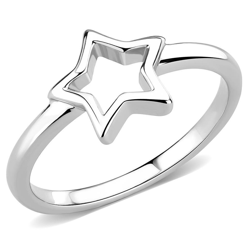 Rhodium Brass Ring with No Stone