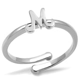 Rhodium Brass Ring with No Stone