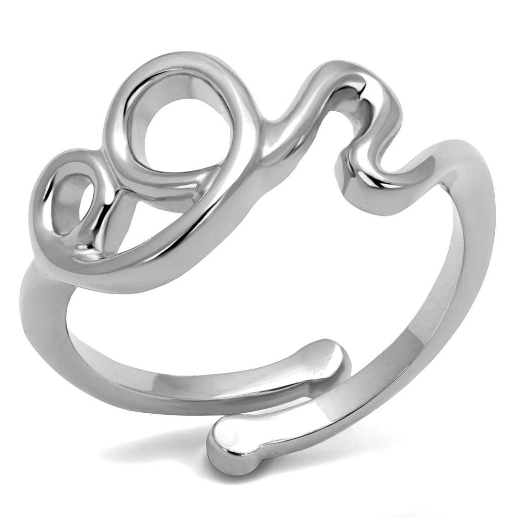 Rhodium Brass Ring with No Stone