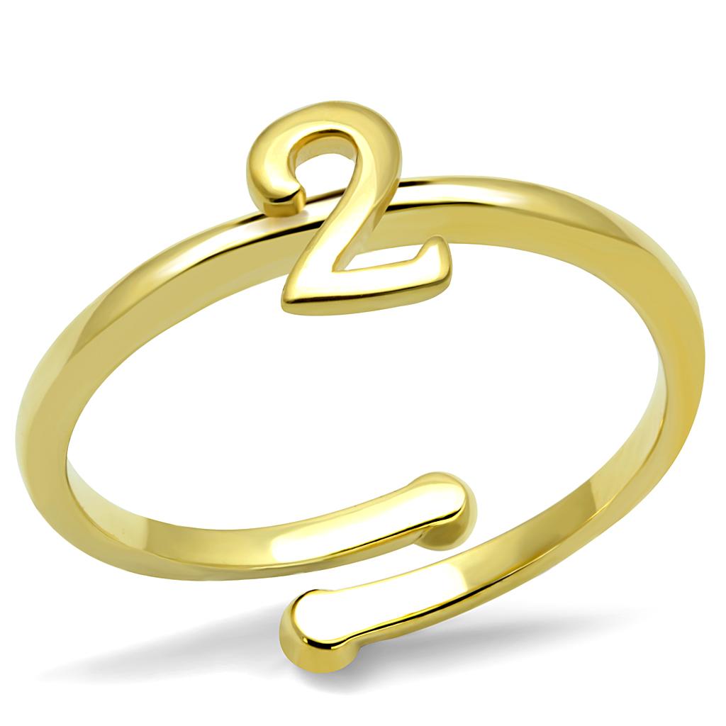 Flash Gold Brass Ring with No Stone