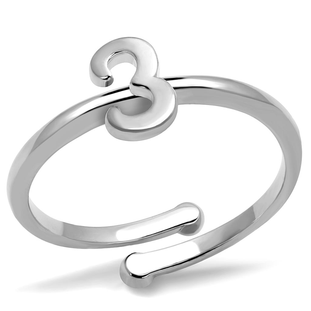 Rhodium Brass Ring with No Stone