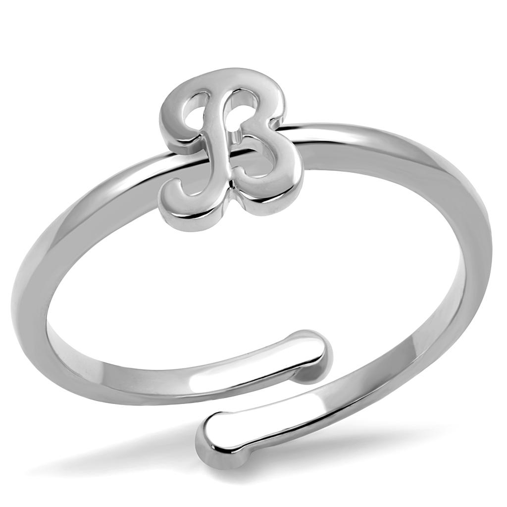 Rhodium Brass Ring with No Stone