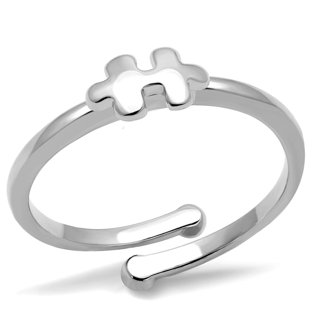 Rhodium Brass Ring with No Stone