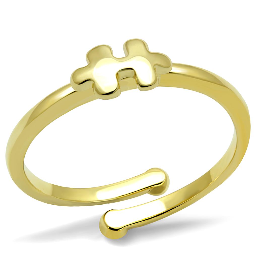 Flash Gold Brass Ring with No Stone