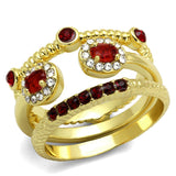 Gold Brass Ring with Top Grade Crystal  in Siam