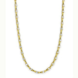 Gold Brass Necklace with AAA Grade CZ  in Clear