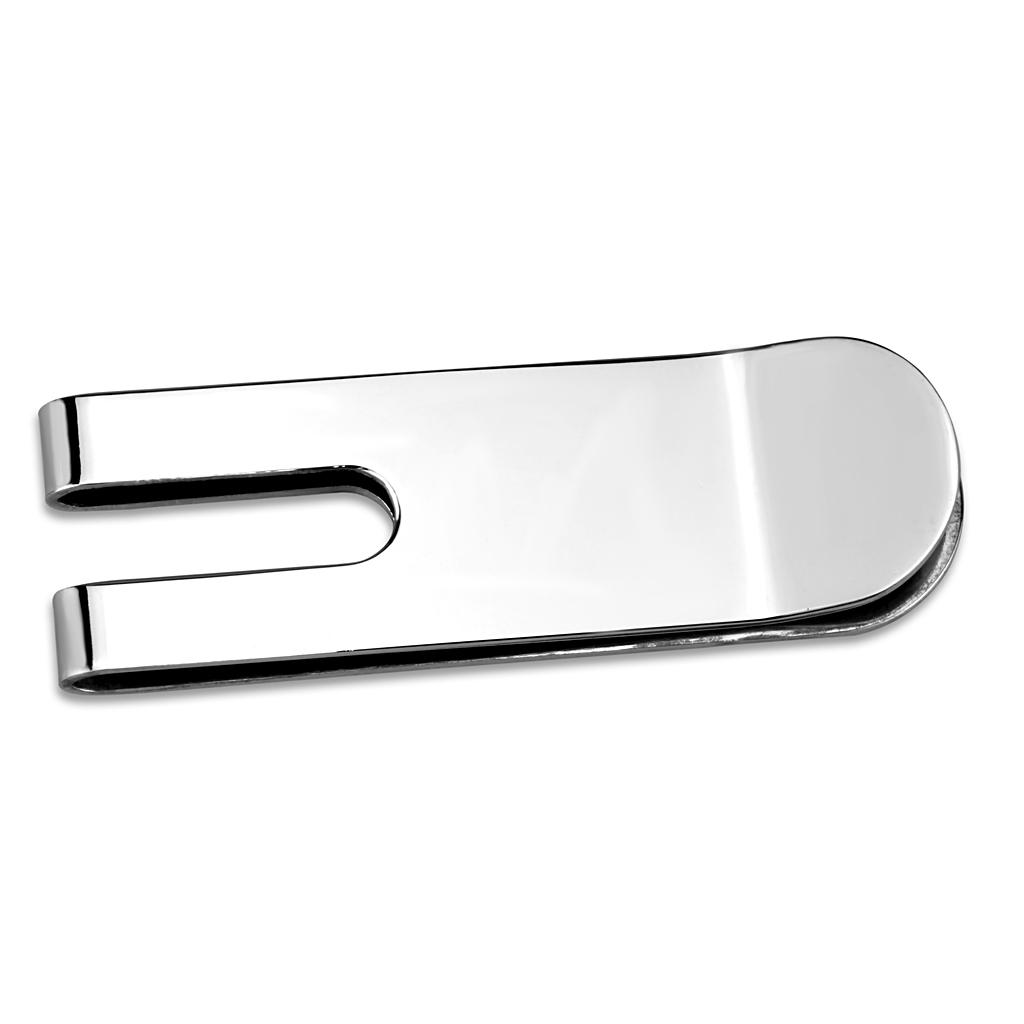 Rhodium Brass Money clip with No Stone