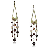 Antique Copper Brass Earrings with Assorted  in Multi Color