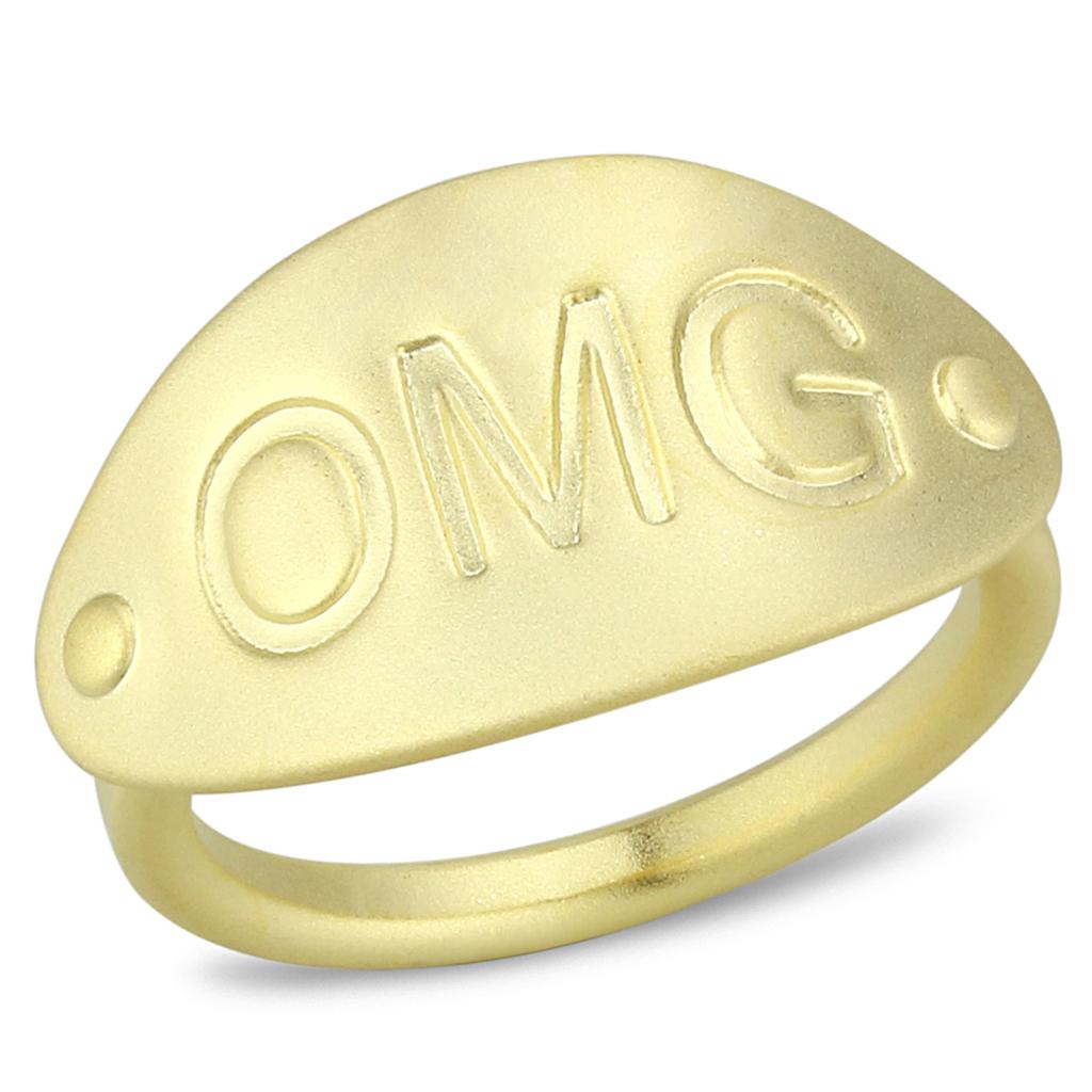 Matte Gold Brass Ring with No Stone