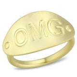 Matte Gold Brass Ring with No Stone