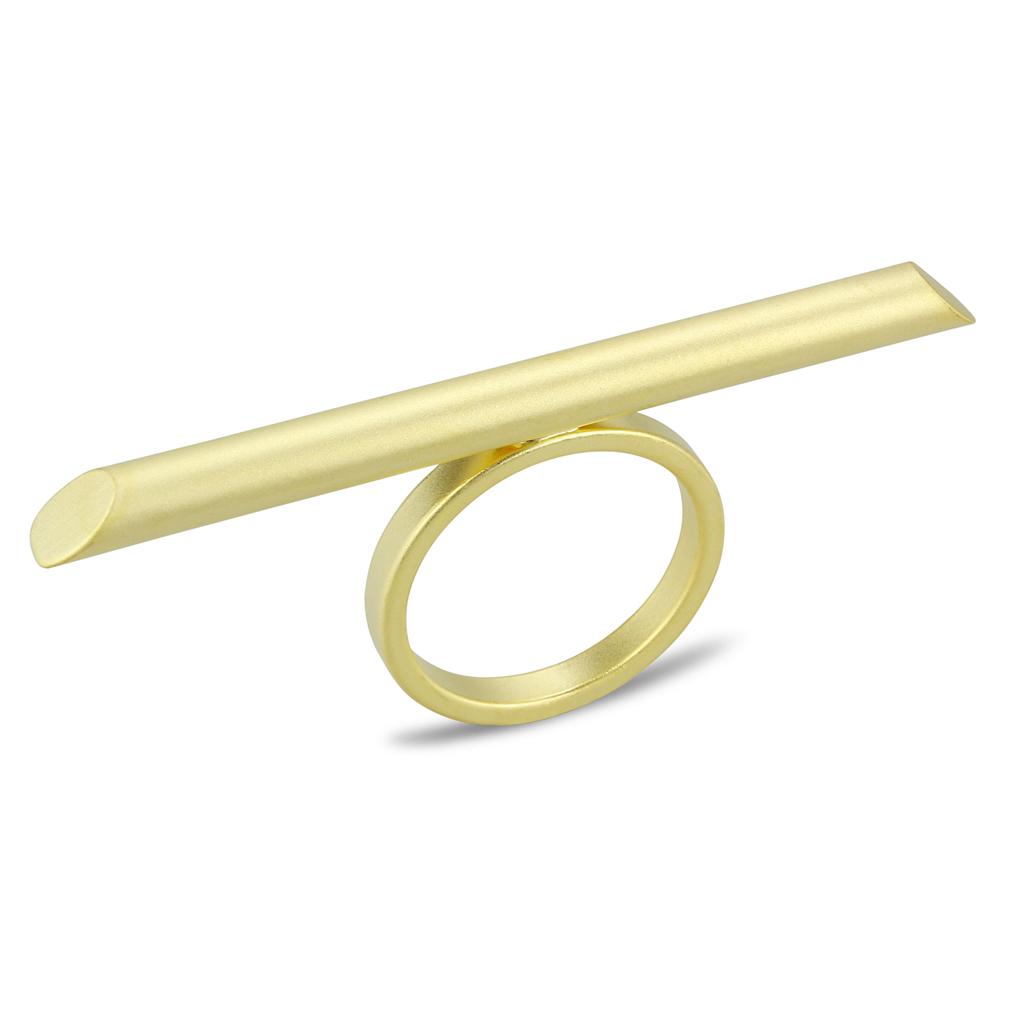 Matte Gold Brass Ring with No Stone