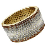 Gold Brass Bangle with Top Grade Crystal  in Multi Color