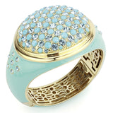 Gold Brass Bangle with Top Grade Crystal  in Multi Color