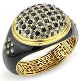 Gold Brass Bangle with Top Grade Crystal  in Multi Color