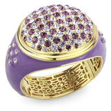 Gold Brass Bangle with Top Grade Crystal  in Multi Color