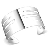 Matte Rhodium & Rhodium Stainless Steel Bangle with No Stone