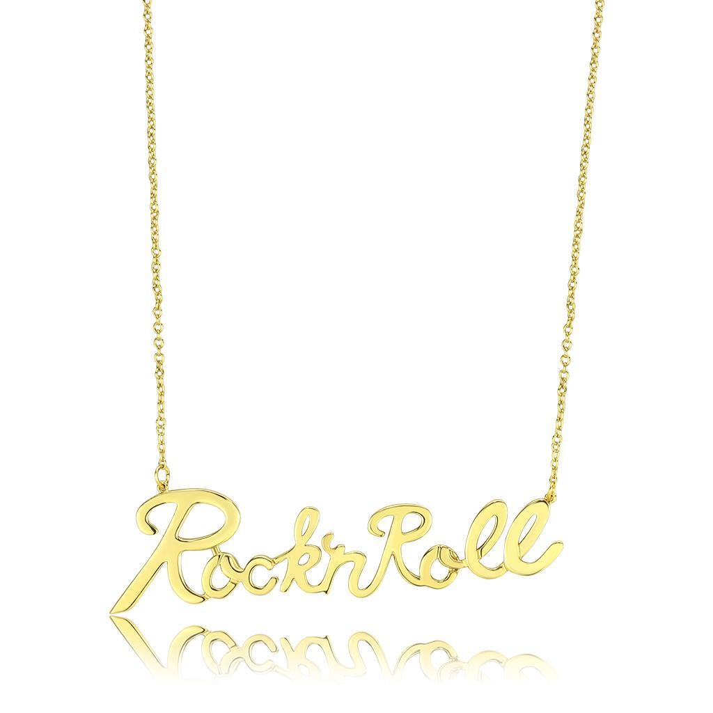 Flash Gold Brass Necklace with No Stone
