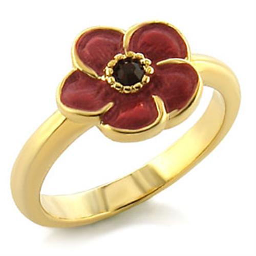Gold White Metal Ring with Top Grade Crystal  in Siam