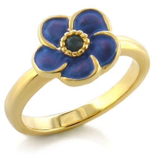 Gold White Metal Ring with Top Grade Crystal  in Montana