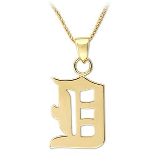 Gold Brass Chain Pendant with No Stone