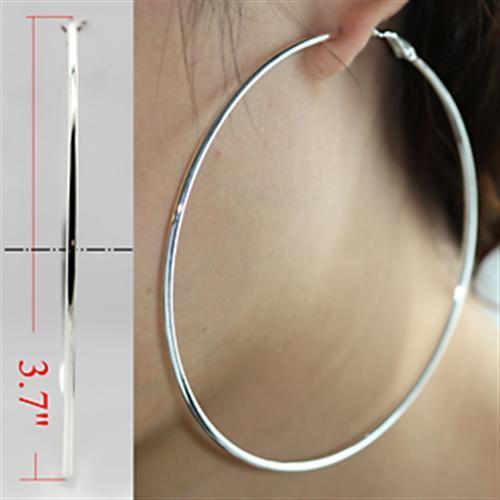 Silver Brass Earrings with No Stone