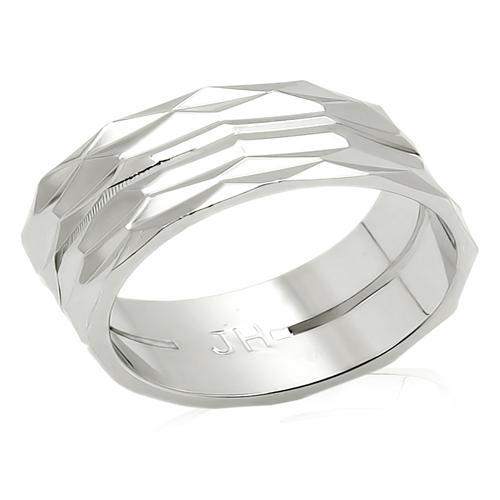 Imitation Rhodium Brass Ring with No Stone