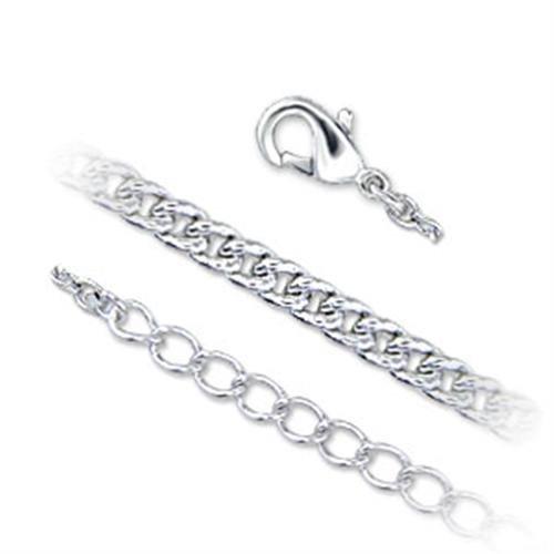 Silver Brass Chain with No Stone