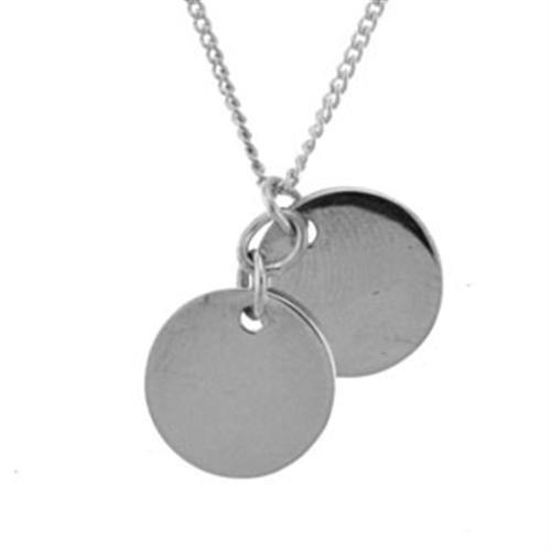 Rhodium Brass Necklace with No Stone
