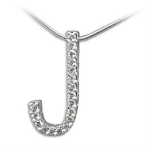 High-Polished 925 Sterling Silver Pendant with AAA Grade CZ  in Clear