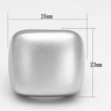 Matte Rhodium Brass Ring with No Stone