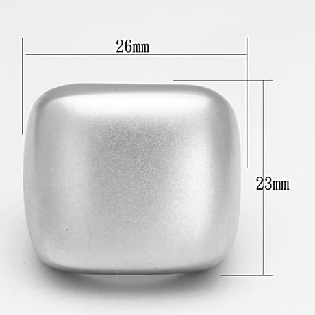 Matte Rhodium Brass Ring with No Stone