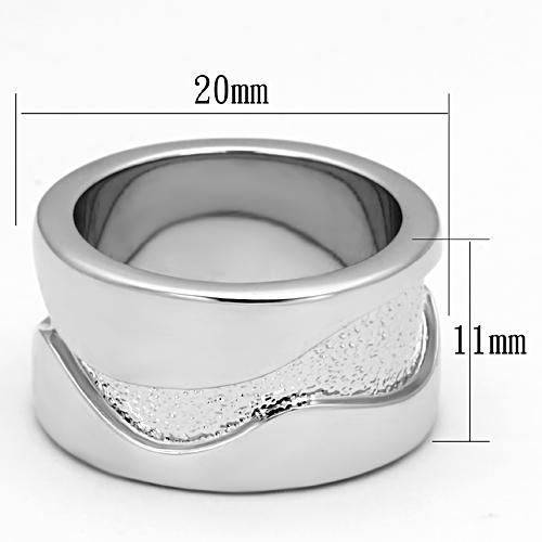 Rhodium Brass Ring with No Stone