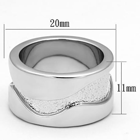 Rhodium Brass Ring with No Stone