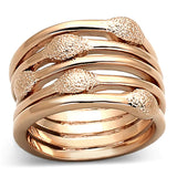Rose Gold Brass Ring with No Stone
