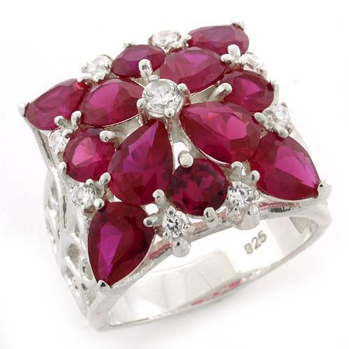 High-Polished 925 Sterling Silver Ring with AAA Grade CZ  in Siam