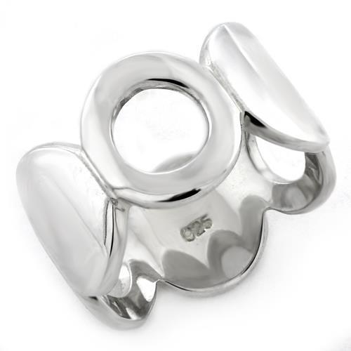 High-Polished 925 Sterling Silver Ring with No Stone