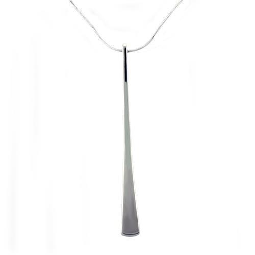 High-Polished 925 Sterling Silver Necklace with No Stone